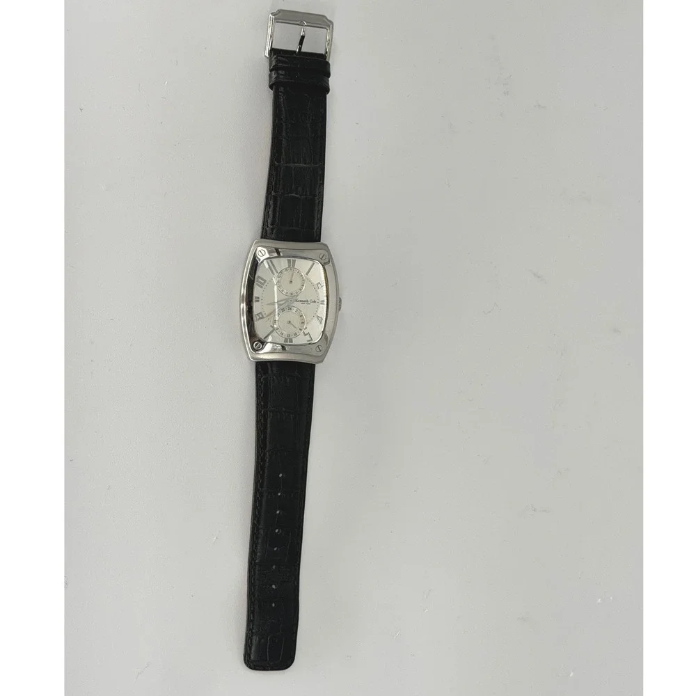 Kenneth Cole‎ New York Stainless Steel Leather Band Watch C275-04-KC1279 99-17